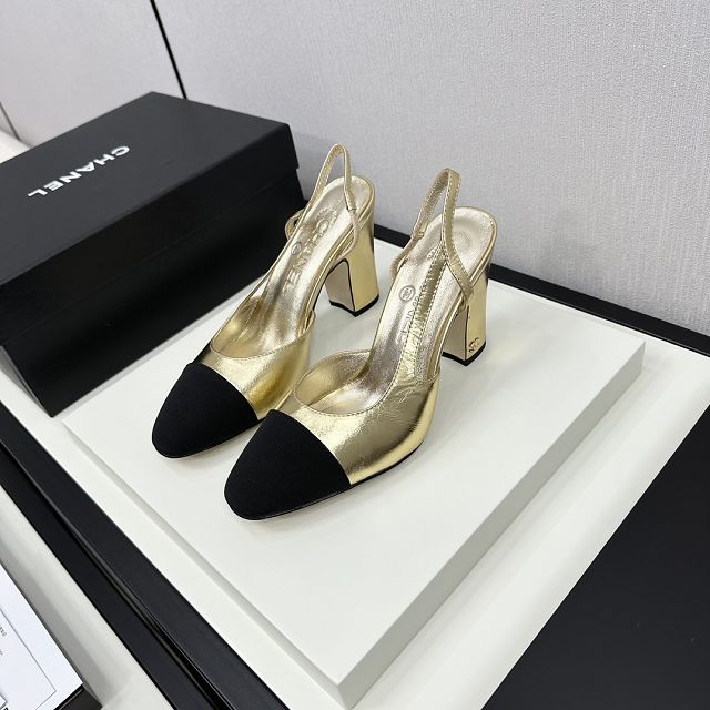 CC original lambskin 95mm slingbacks CH0045