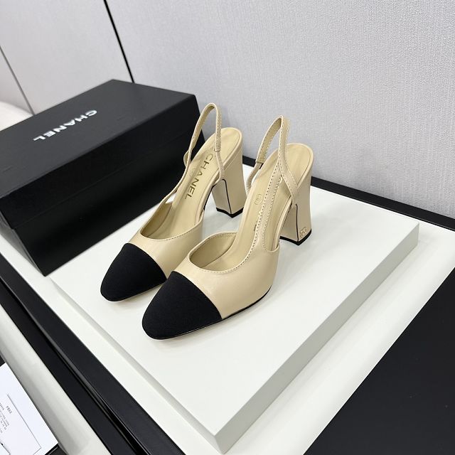 CC original lambskin 95mm slingbacks CH0045