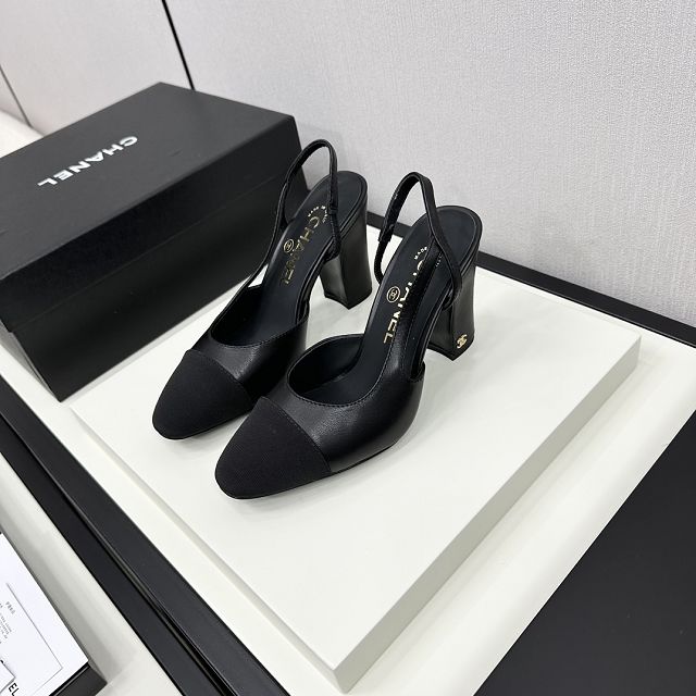 CC original lambskin 95mm slingbacks CH0045