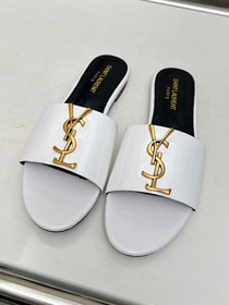 YSL original patent calfskin mules YS0002