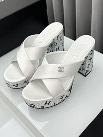 CC silk 90mm mules CH0060