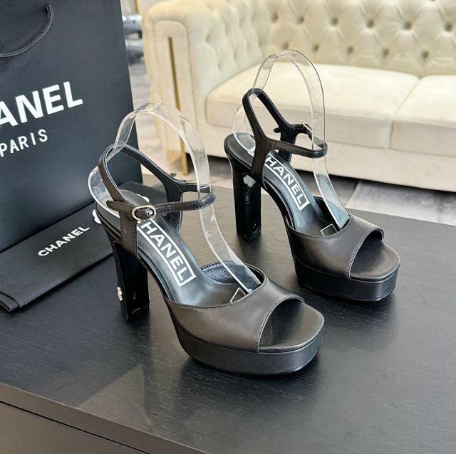 CC lambskin 105mm sandals CH0128