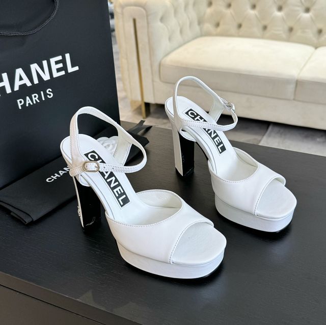 CC lambskin 105mm sandals CH0128