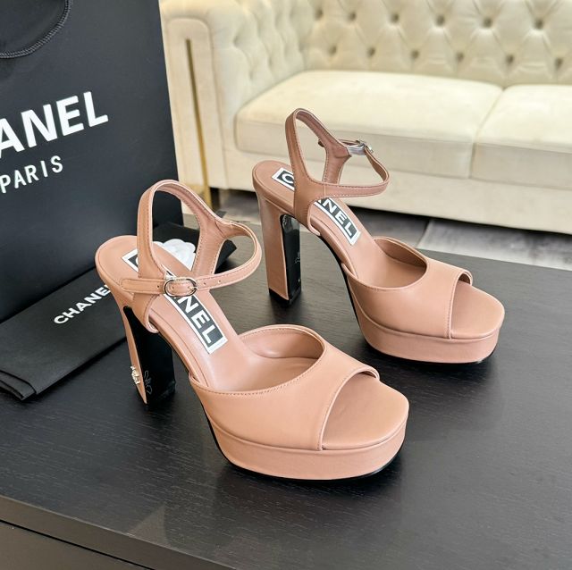 CC lambskin 105mm sandals CH0128