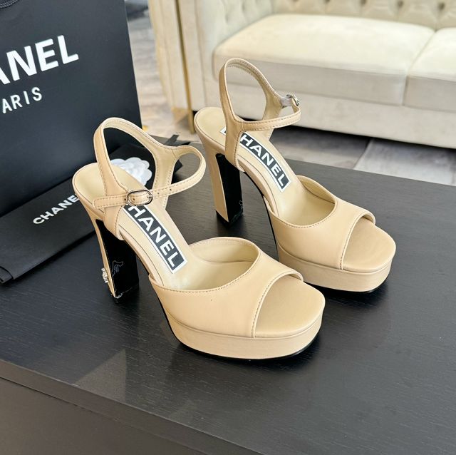 CC lambskin 105mm sandals CH0128