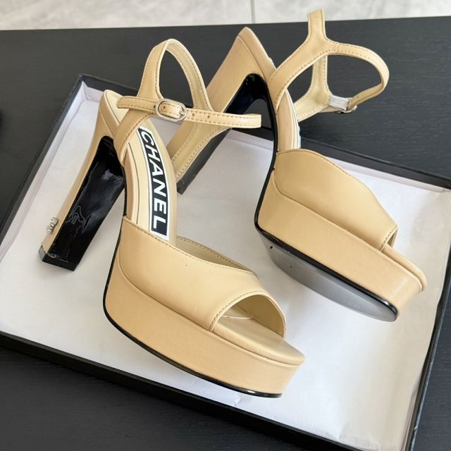 CC lambskin 105mm sandals CH0128