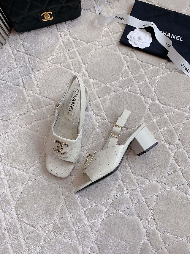 CC lambskin 55mm sandals CH0114