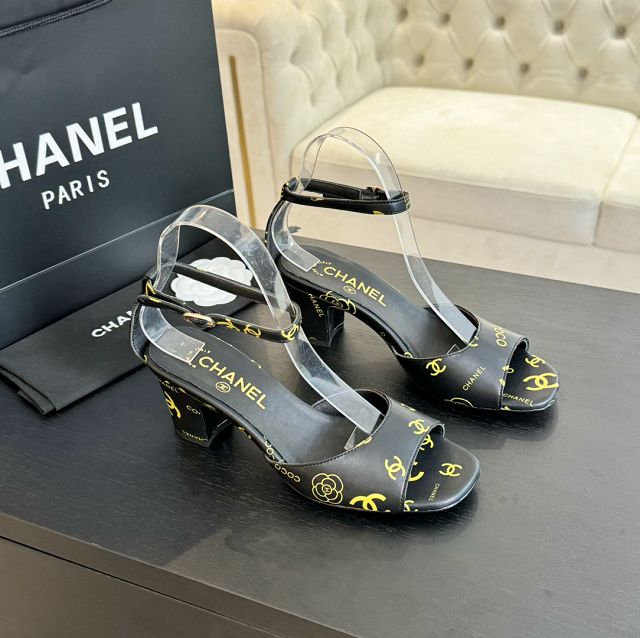 CC lambskin 55mm sandals CH0130
