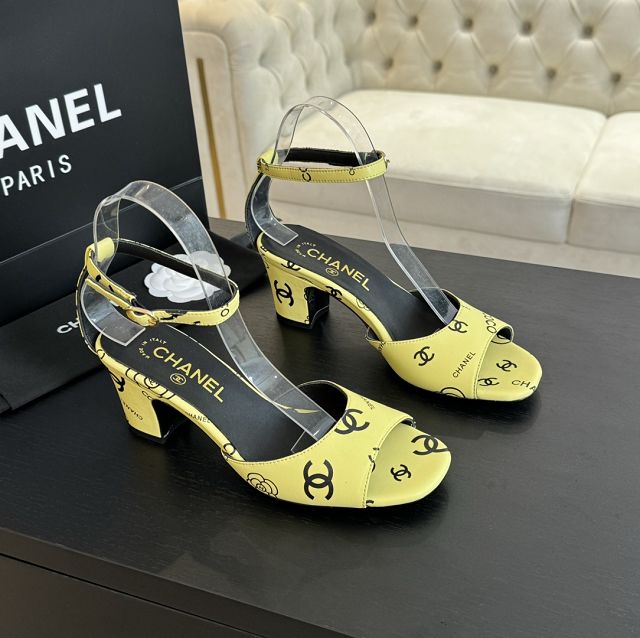CC lambskin 55mm sandals CH0130
