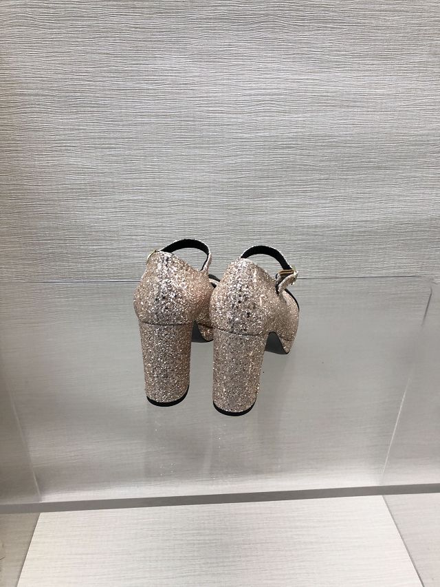 CC lambskin 90mm pumps CH0098