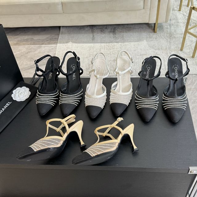 CC mesh 85mm sandals CH0127