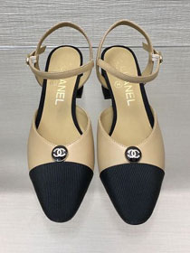 CC lambskin 45mm slingbacks CH0157