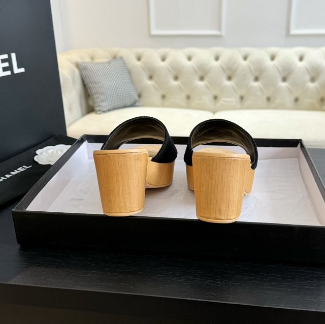 CC fabric 65mm mules CH0197