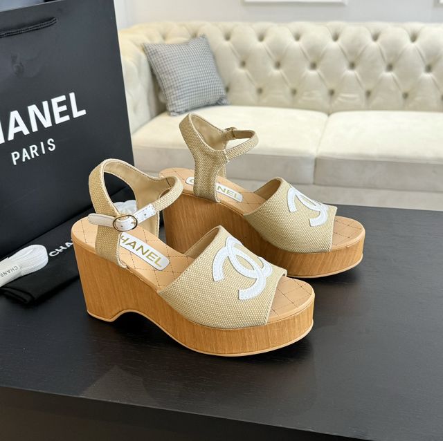 CC fabric 85mm sandals CH0195