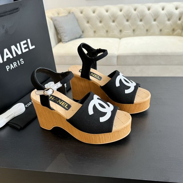 CC fabric 85mm sandals CH0195