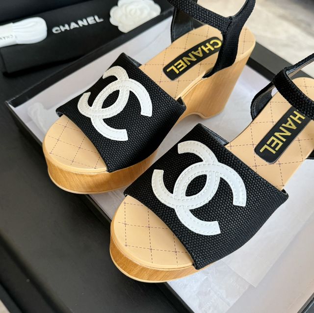 CC fabric 85mm sandals CH0195