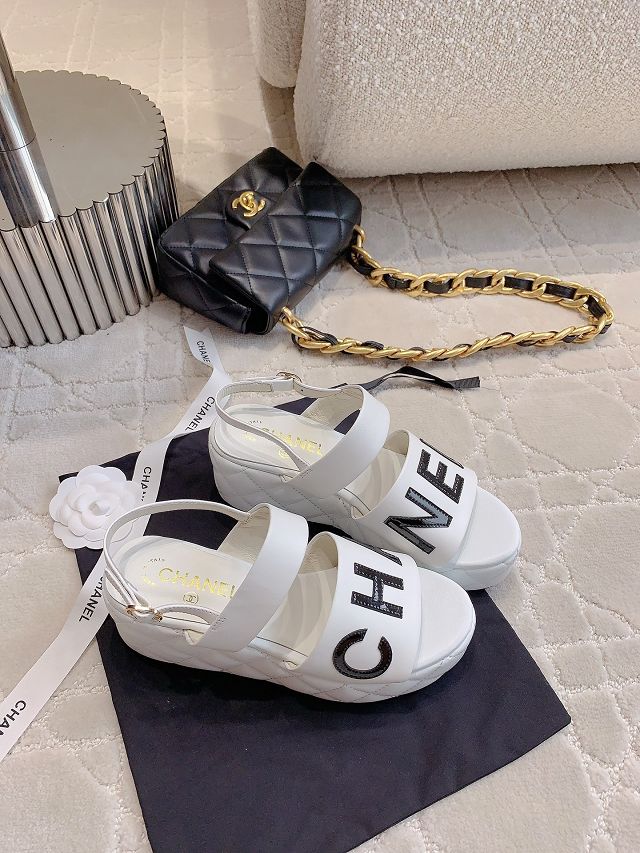 CC lambskin 70mm sandals CH0193