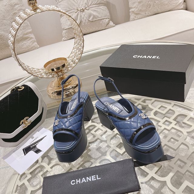 CC lambskin 75mm sandals CH0206