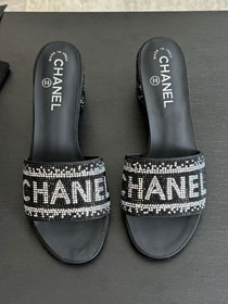 CC crystal 50mm mules CH0236