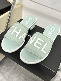 CC fabric 40mm mules CH0249