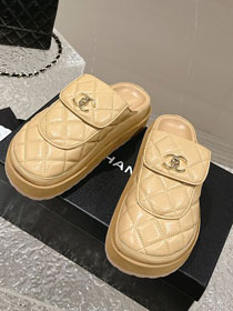 CC lambskin mules CH0258