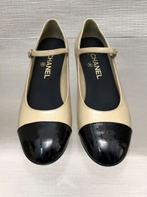 CC calfskin 40mm pumps CH0286
