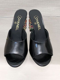 CC calfskin 60mm mules CH0289
