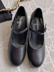 CC lambskin 55mm mary janes CH0272