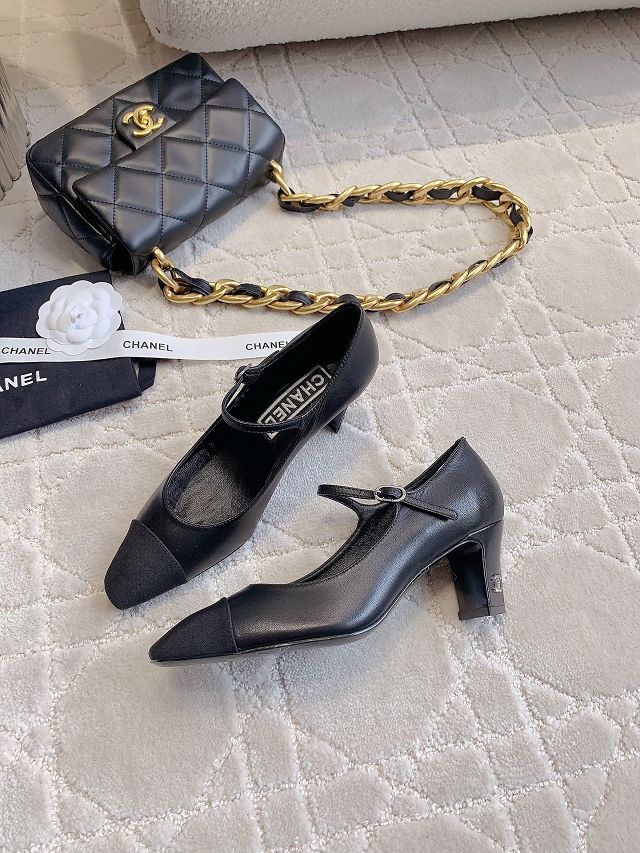 CC lambskin 65mm mary janes CH0271