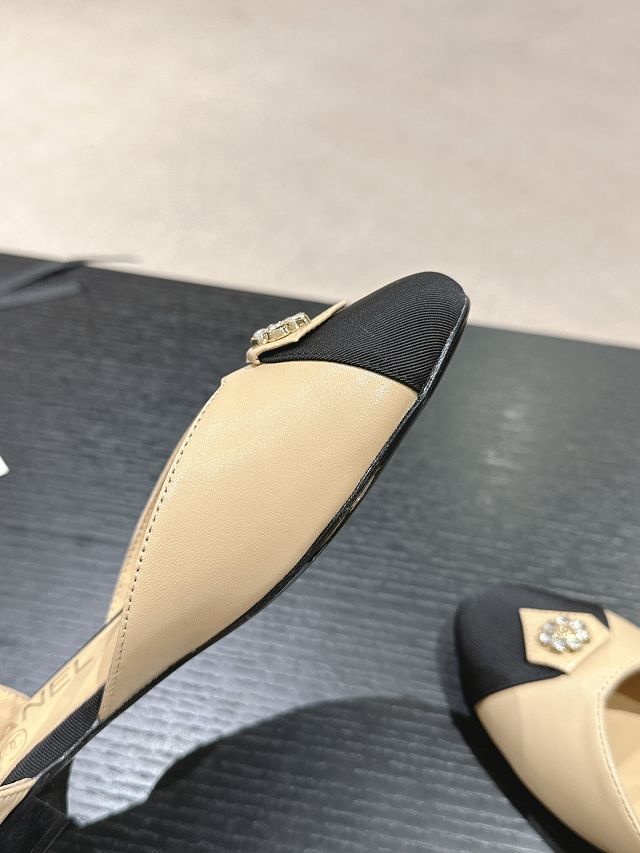 CC lambskin slingbacks CH0275