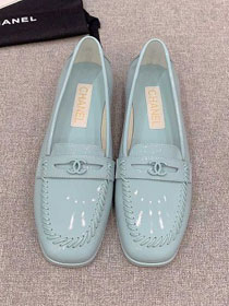 CC patent calfskin loafers CH0306
