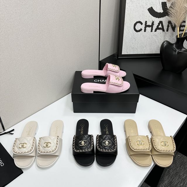 CC original lambskin mules CH00197