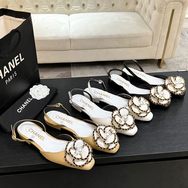 CC original lambskin slingbacks CH00187