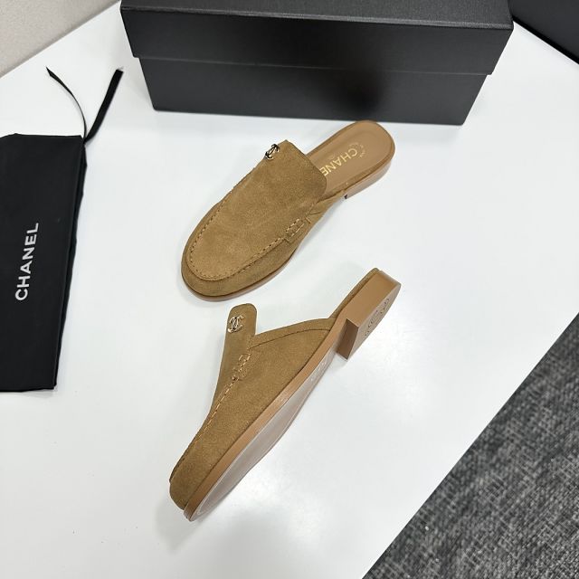 CC original suede calfskin mules CH00196