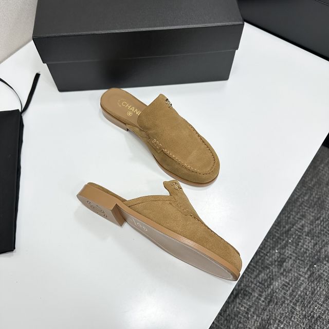 CC original suede calfskin mules CH00196