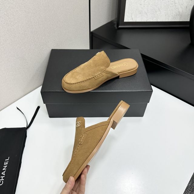 CC original suede calfskin mules CH00196