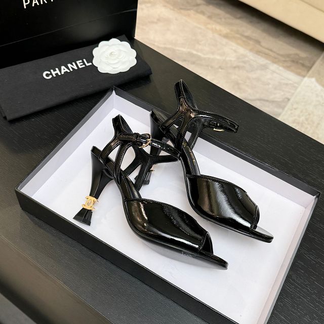 CC original calfskin 95mm heels sandals CH00220