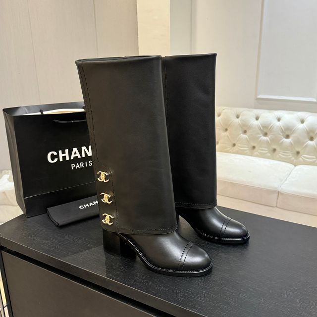 CC original lambskin 50mm heels high boots CH00218