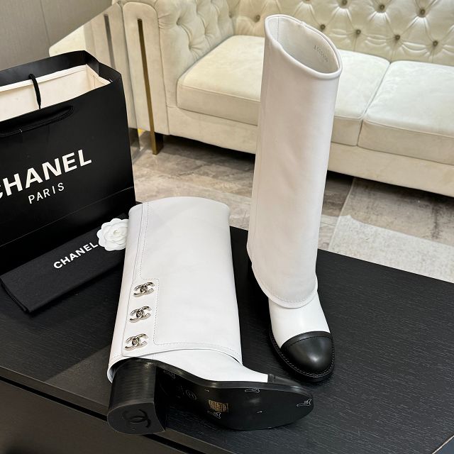 CC original lambskin 50mm heels high boots CH00218