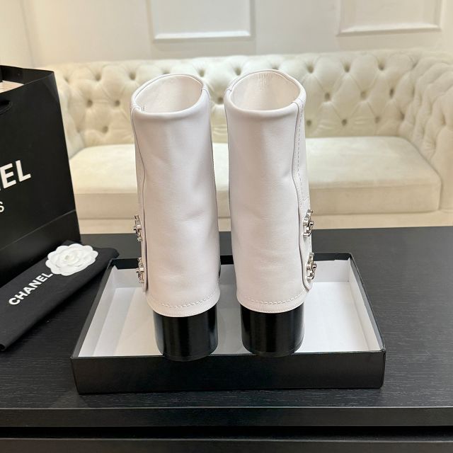 CC original lambskin 50mm heels short boots CH00217