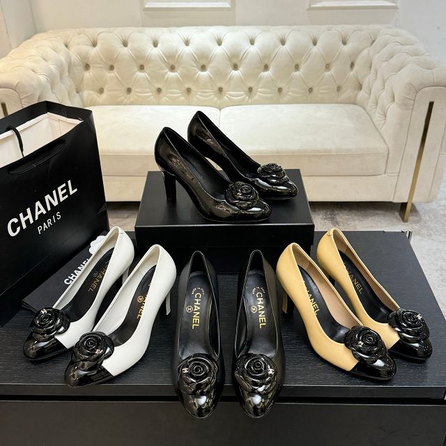 CC original lambskin 90mm pumps CH00211