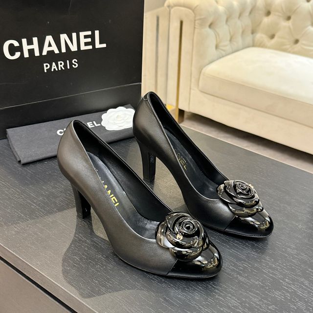 CC original lambskin 90mm pumps CH00211