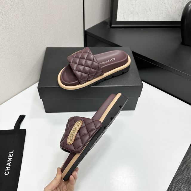 CC original lambskin mules CH00209