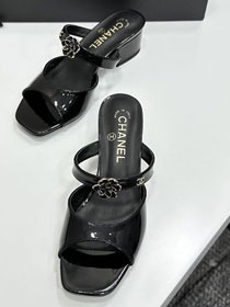 CC original patent calfskin 40mm heels sandals CH00203