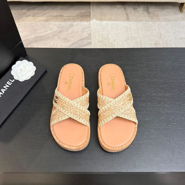 CC original raffia mules CH00219