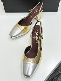 CC original calfskin 65mm heels slingbacks CH00232
