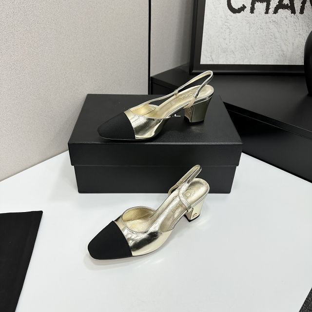CC original calfskin 65mm heels slingbacks CH00232
