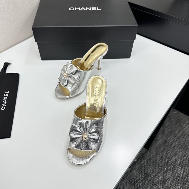 CC original calfskin 80mm heels sandals CH00225