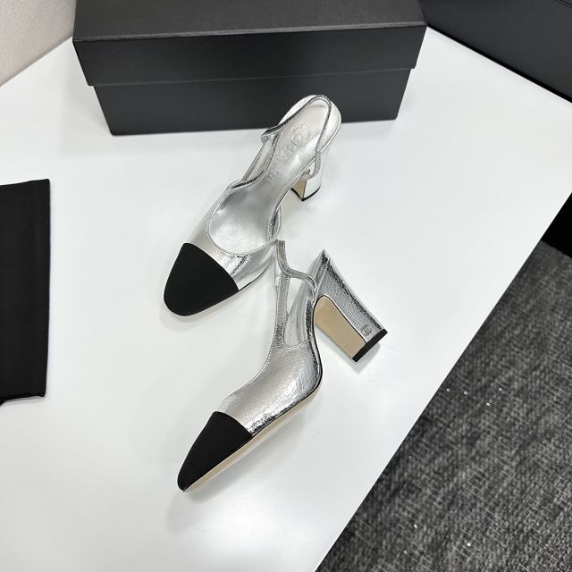 CC original calfskin 90mm heels slingbacks CH00233