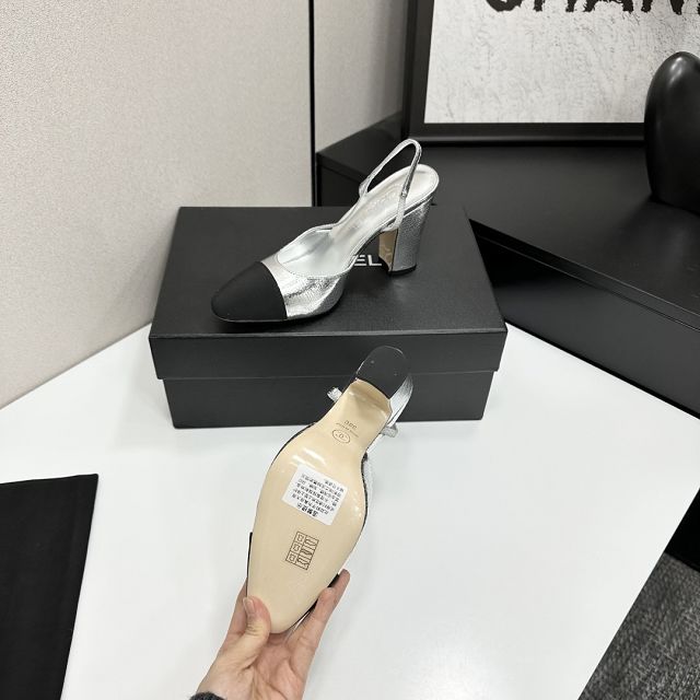 CC original calfskin 90mm heels slingbacks CH00233